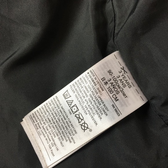 Baby Gap Polka Dots Faux Fur Hood Puffer Duffle Parka Jacket Black 3 Years - Picture 6 of 8